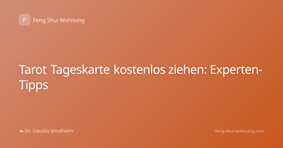 Tarot Tageskarte kostenlos ziehen: Experten-Tipps